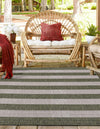 Patio Stripe Harmony Collection Area Rug -  Veranda Square Green  lifestyle 11