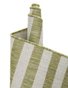 Seaside Stripes Collection Area Rug - Cabana (Green) Rectangle Green  lifestyle 45