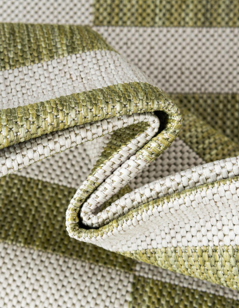 Seaside Stripes Collection Area Rug - Cabana (Green) Rectangle Green  lifestyle 46
