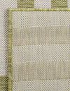 Seaside Stripes Collection Area Rug - Cabana (Green) Rectangle Green  lifestyle 48