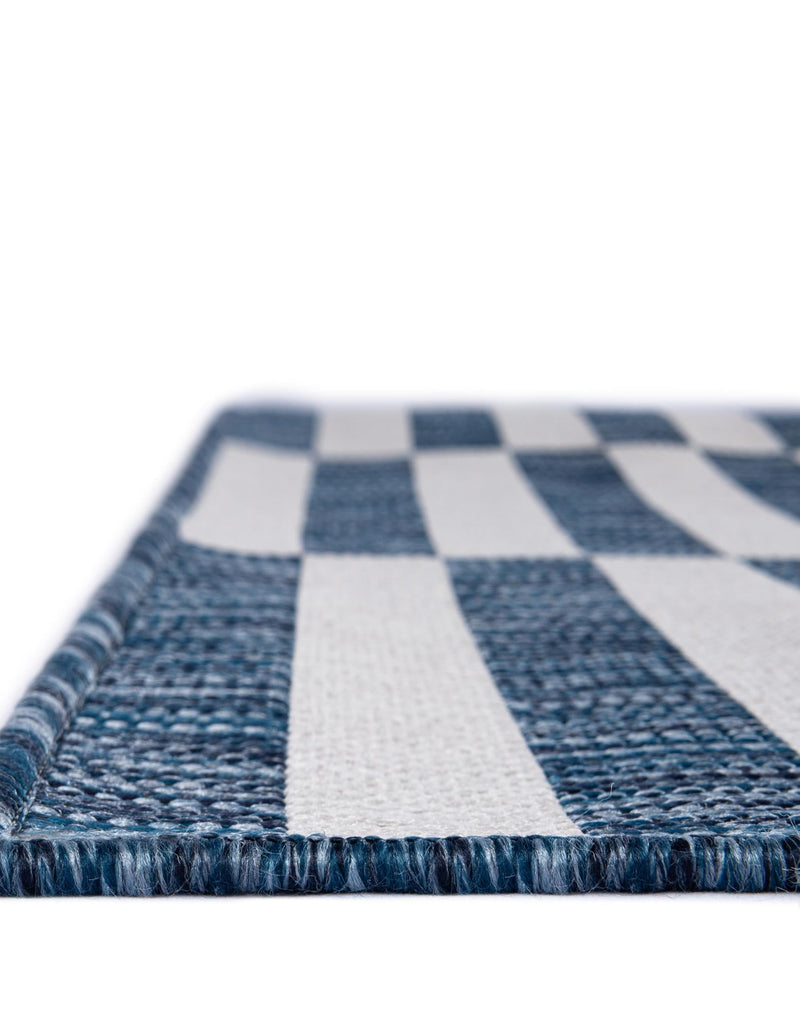 Patio Stripe Harmony Collection Area Rug - Cabana (Blue) Square Blue  lifestyle 13