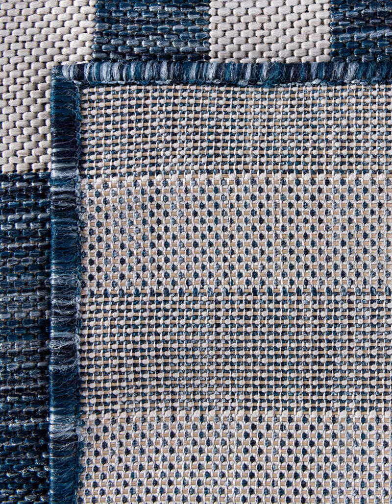 Patio Stripe Harmony Collection Area Rug - Cabana (Blue) Square Blue  lifestyle 15