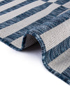 Seaside Stripes Collection Area Rug - Cabana (Blue) Rectangle Blue  lifestyle 32
