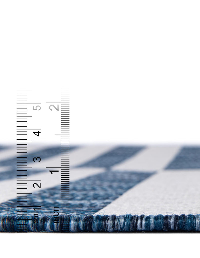 Seaside Stripes Collection Area Rug - Cabana (Blue) Rectangle Blue  lifestyle 35