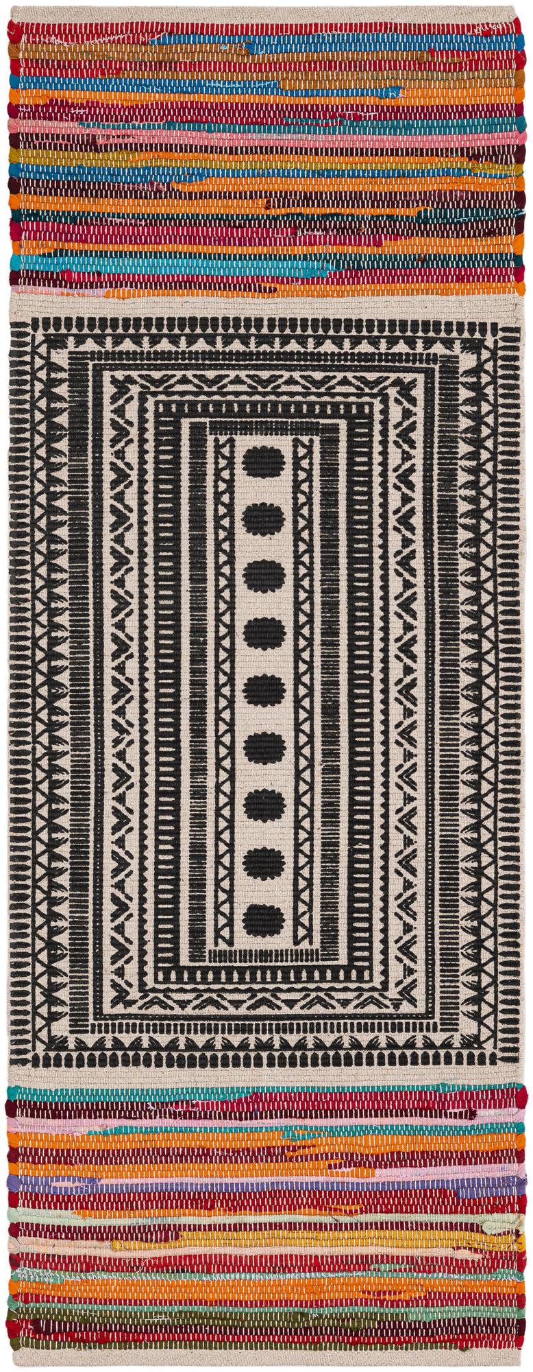 Thar Cotton Collection Area Rug -  Kovalam Runner Multi  lifestyle 42