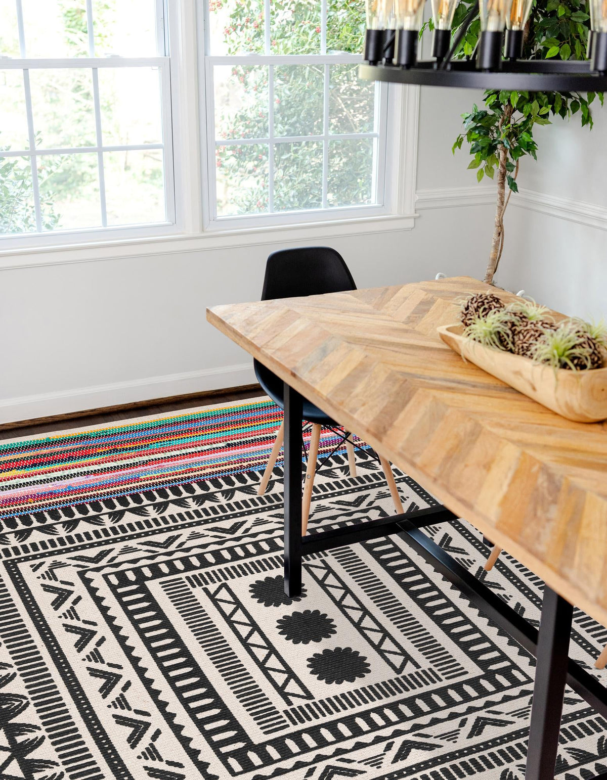 Thar Cotton Collection Area Rug -  Kovalam Rectangle Multi  lifestyle 8