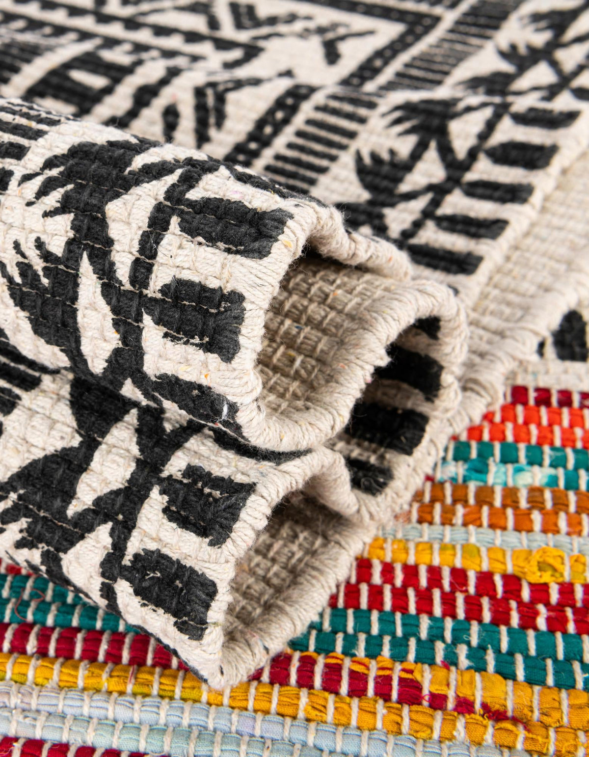 Thar Cotton Collection Area Rug -  Kovalam Rectangle Multi  lifestyle 20