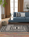 Thar Cotton Collection Area Rug -  Kovalam Square Multi  lifestyle 31