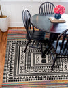 Thar Cotton Collection Area Rug -  Kovalam Square Multi  lifestyle 35