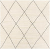 Zouina Berber Wool Collection Area Rug - Atlas Square Ivory and Black  lifestyle 22