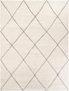 Zouina Berber Wool Collection Area Rug - Atlas Rectangle Ivory and Black Main