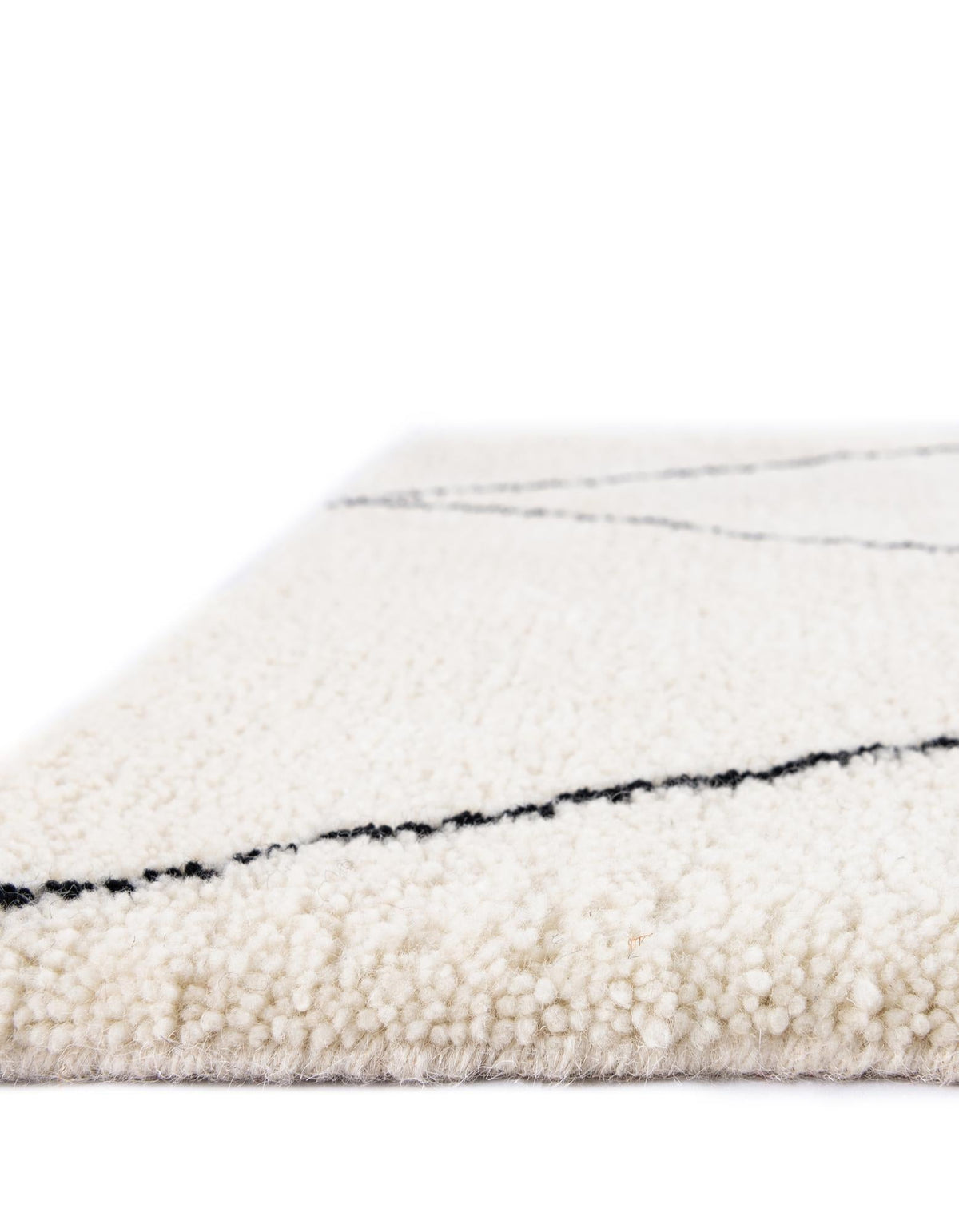Zouina Berber Wool Collection Area Rug - Atlas Rectangle Ivory and Black  lifestyle 14