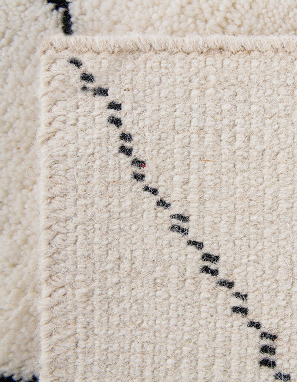 Zouina Berber Wool Collection Area Rug - Atlas Rectangle Ivory and Black  lifestyle 16