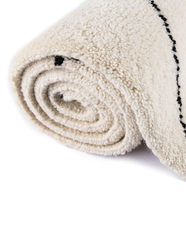 Zouina Berber Wool Collection Area Rug - Atlas Rectangle Ivory and Black  lifestyle 19