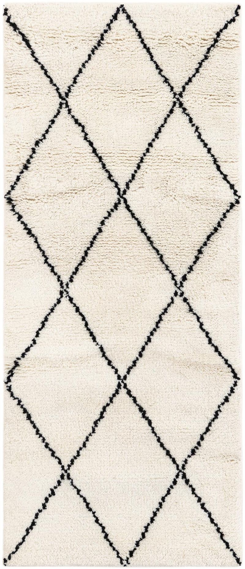 Zouina Berber Wool Collection Area Rug - Atlas Runner Ivory and Black  lifestyle 23