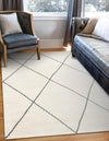 Zouina Berber Wool Collection Area Rug - Atlas Rectangle Ivory and Black  lifestyle 6