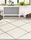 Zouina Berber Wool Collection Area Rug - Atlas Rectangle Ivory and Black  lifestyle 8