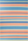 Coastal Stripe Dhurrie Collection Area Rug - Seashore Rectangle Multi Main
