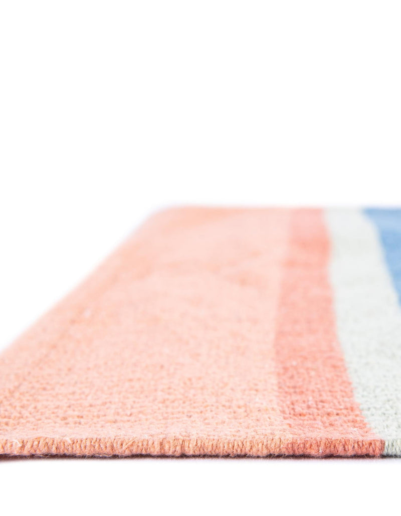 Coastal Stripe Dhurrie Collection Area Rug - Seashore Rectangle Multi  lifestyle 27