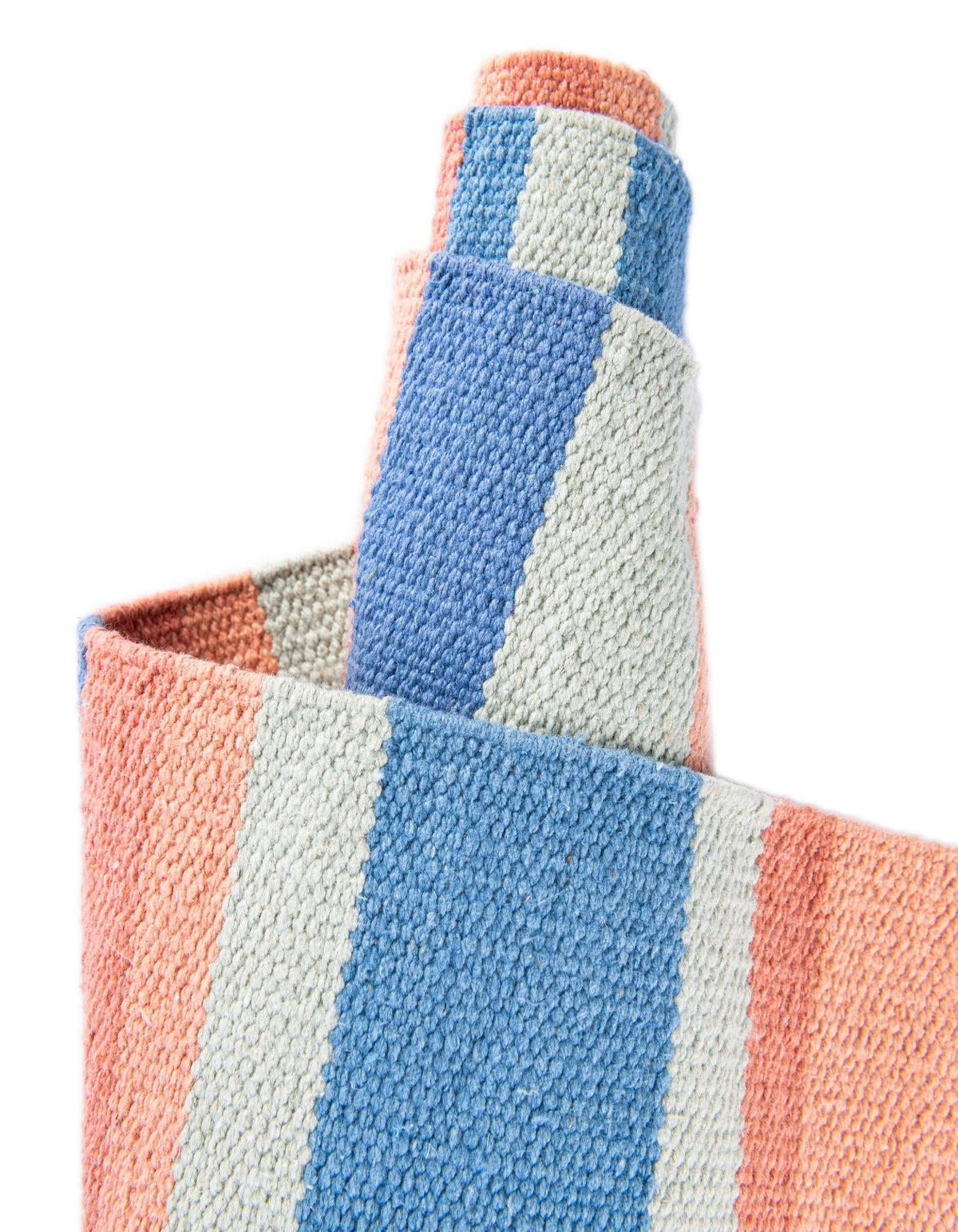 Coastal Stripe Dhurrie Collection Area Rug - Seashore Rectangle Multi  lifestyle 35