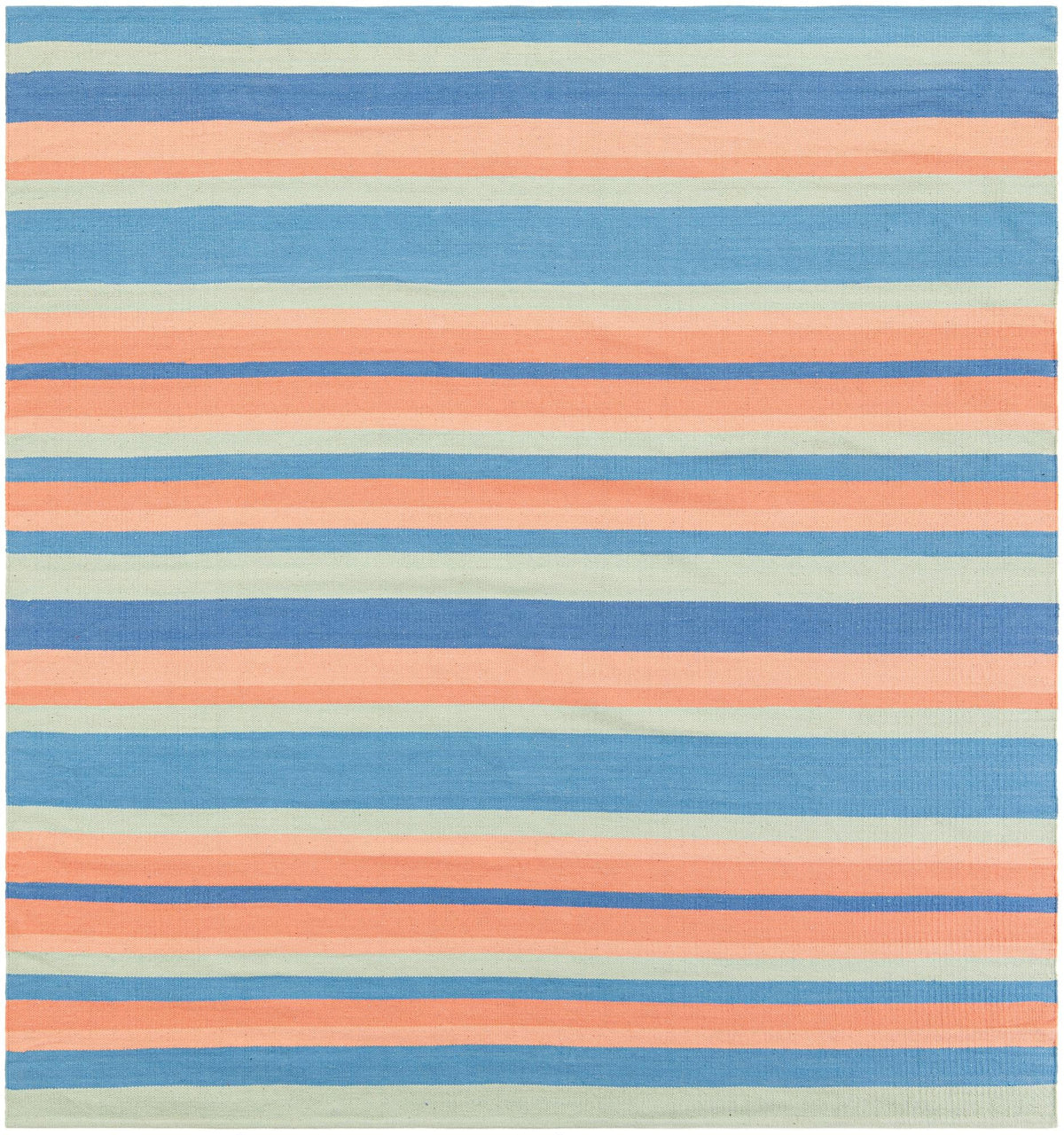 Coastal Stripe Dhurrie Collection Area Rug - Seashore Square Multi  lifestyle 44