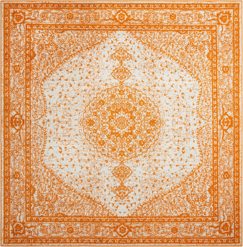Dover Terrace Collection Area Rug - Marina (Orange) Square Orange Main