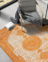 Dover Terrace Collection Area Rug - Marina (Orange) Rectangle Orange  lifestyle 12