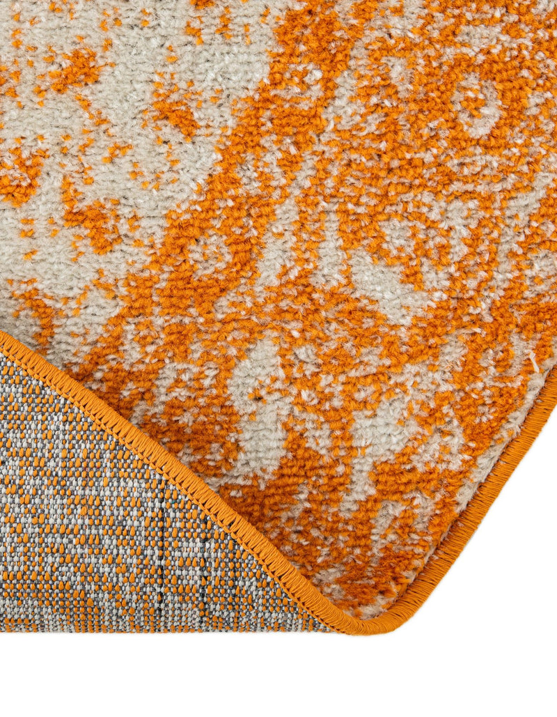 Dover Terrace Collection Area Rug - Marina (Orange) Oval Orange  lifestyle 19