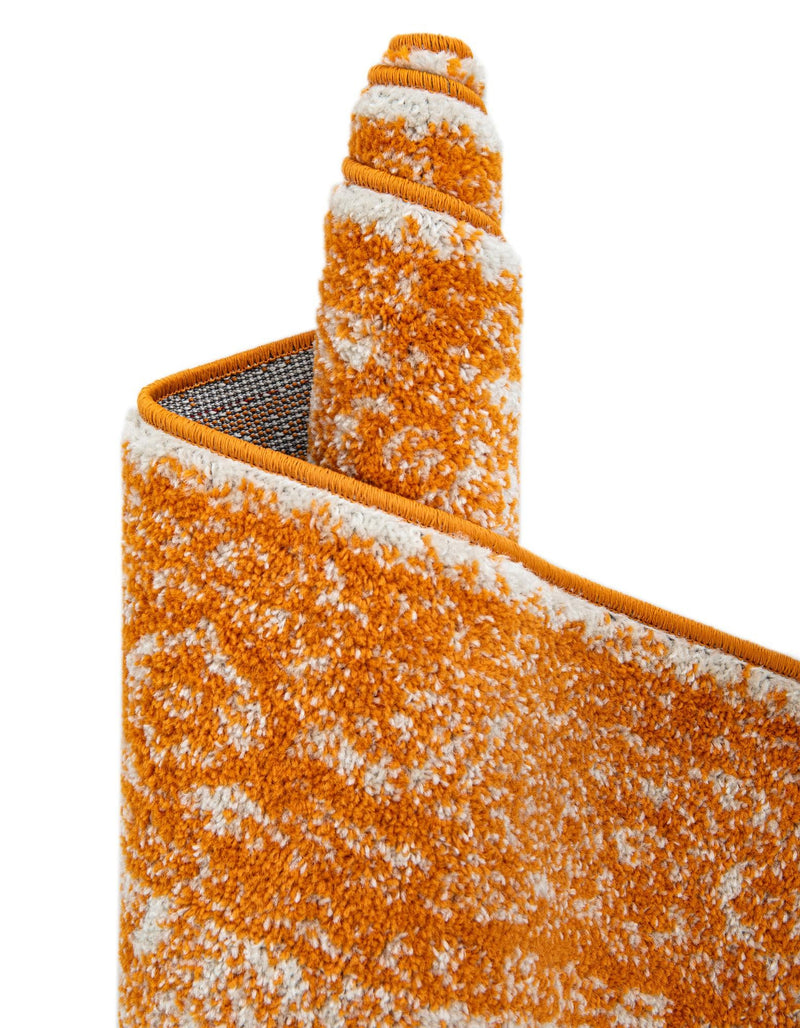 Dover Terrace Collection Area Rug - Marina (Orange) Oval Orange  lifestyle 21