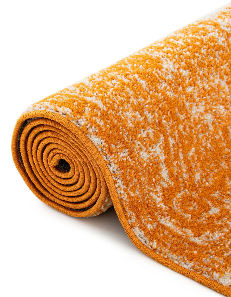 Dover Terrace Collection Area Rug - Marina (Orange) Oval Orange  lifestyle 22