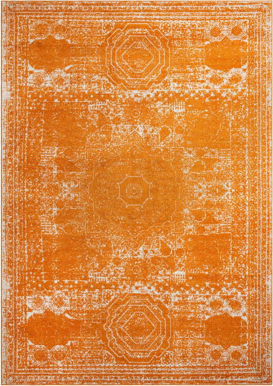Dover Terrace Collection Area Rug -  Lagoon (Orange) Rectangle Orange Main