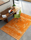 Dover Terrace Collection Area Rug -  Lagoon (Orange) Rectangle Orange  lifestyle 8