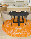 Dover Terrace Collection Area Rug -  Lagoon (Orange) Round Orange  lifestyle 6