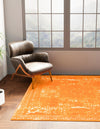 Dover Terrace Collection Area Rug -  Lagoon (Orange) Square Orange  lifestyle 9