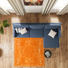 Dover Terrace Collection Area Rug -  Lagoon (Orange) Square Orange  lifestyle 28