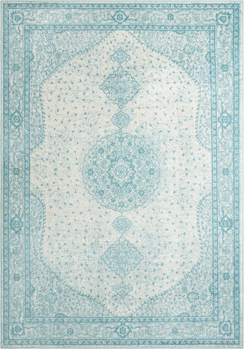 Dover Terrace Collection Area Rug - Marina (Aqua) Rectangle Aqua Main