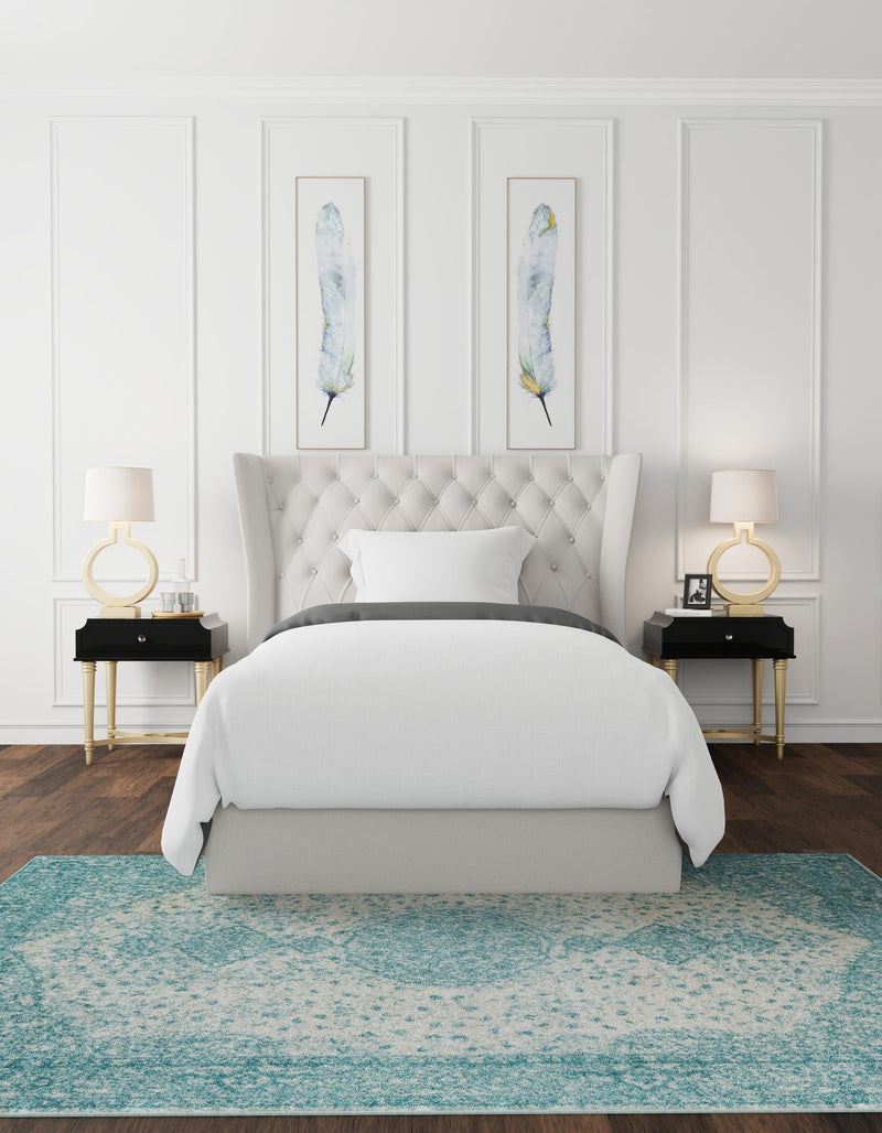 Dover Terrace Collection Area Rug - Marina (Aqua) Rectangle Aqua  lifestyle 3