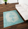 Dover Terrace Collection Area Rug - Marina (Aqua) Rectangle Aqua  lifestyle 22
