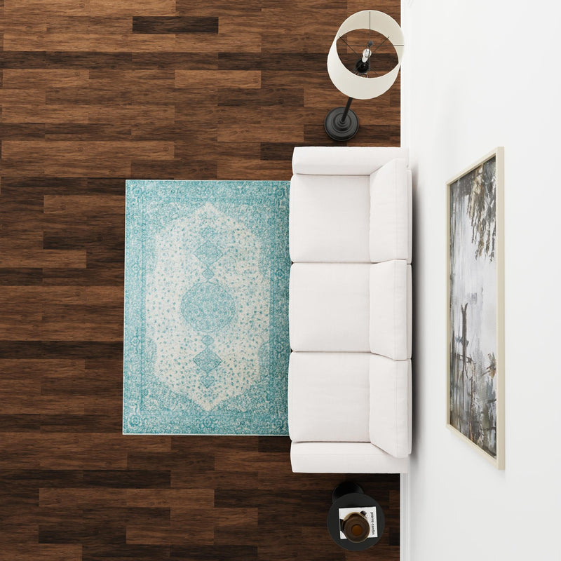 Dover Terrace Collection Area Rug - Marina (Aqua) Rectangle Aqua  lifestyle 25