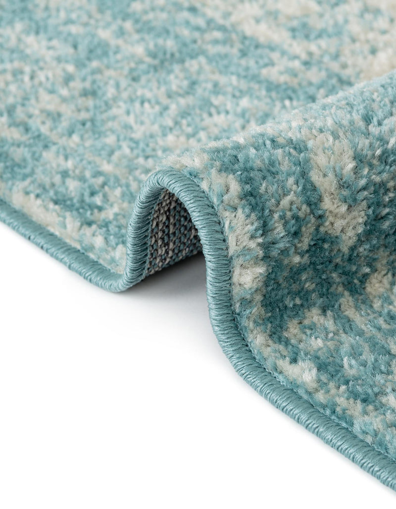 Dover Terrace Collection Area Rug - Marina (Aqua) Oval Aqua  lifestyle 18