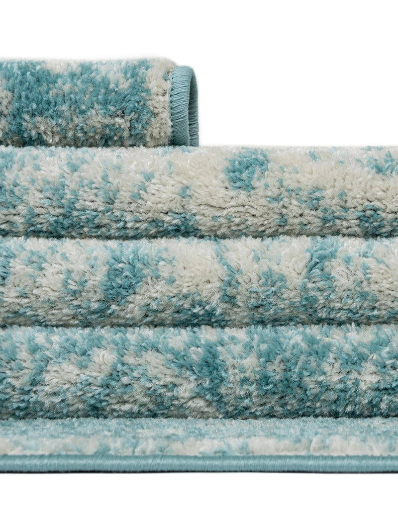Dover Terrace Collection Area Rug - Marina (Aqua) Oval Aqua  lifestyle 22
