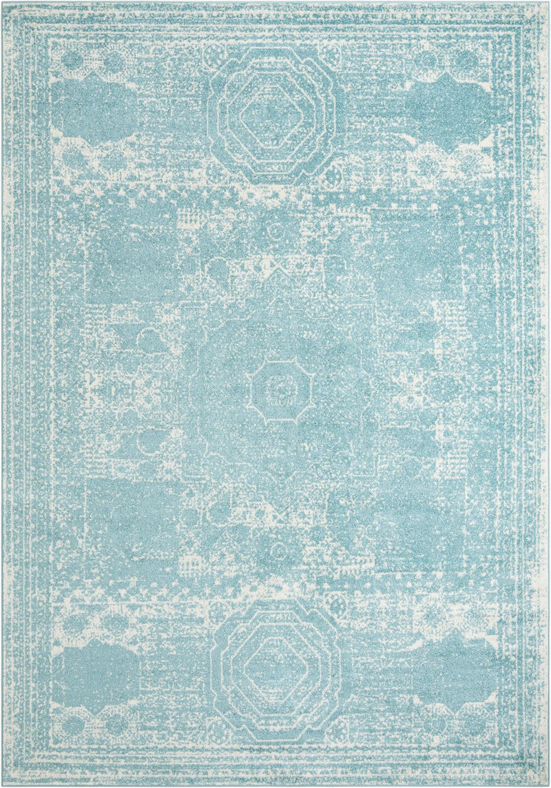 Dover Terrace Collection Area Rug -  Lagoon (Aqua) Rectangle Aqua Main