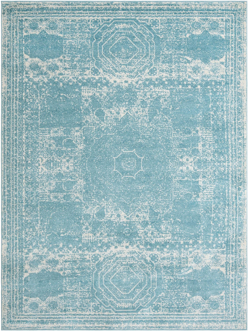 Dover Terrace Collection Area Rug -  Lagoon (Aqua) Rectangle Aqua Blue  lifestyle 2