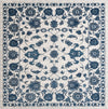 Charleston Elegance Collection Area Rug -  Seaport (White Blue) Square White Blue  lifestyle 21