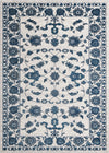 Charleston Elegance Collection Area Rug -  Seaport (White Blue) Rectangle White Blue  lifestyle 2