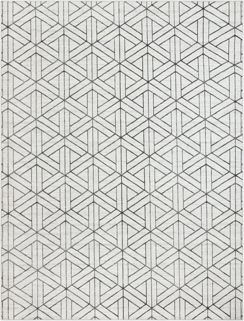 Garden Maze Retreat Collection Area Rug -  Topiarytrail Rectangle White  lifestyle 4
