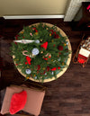 Holiday Hearth Rugs Collection Area Rug - Yuletide Round Green  lifestyle 48