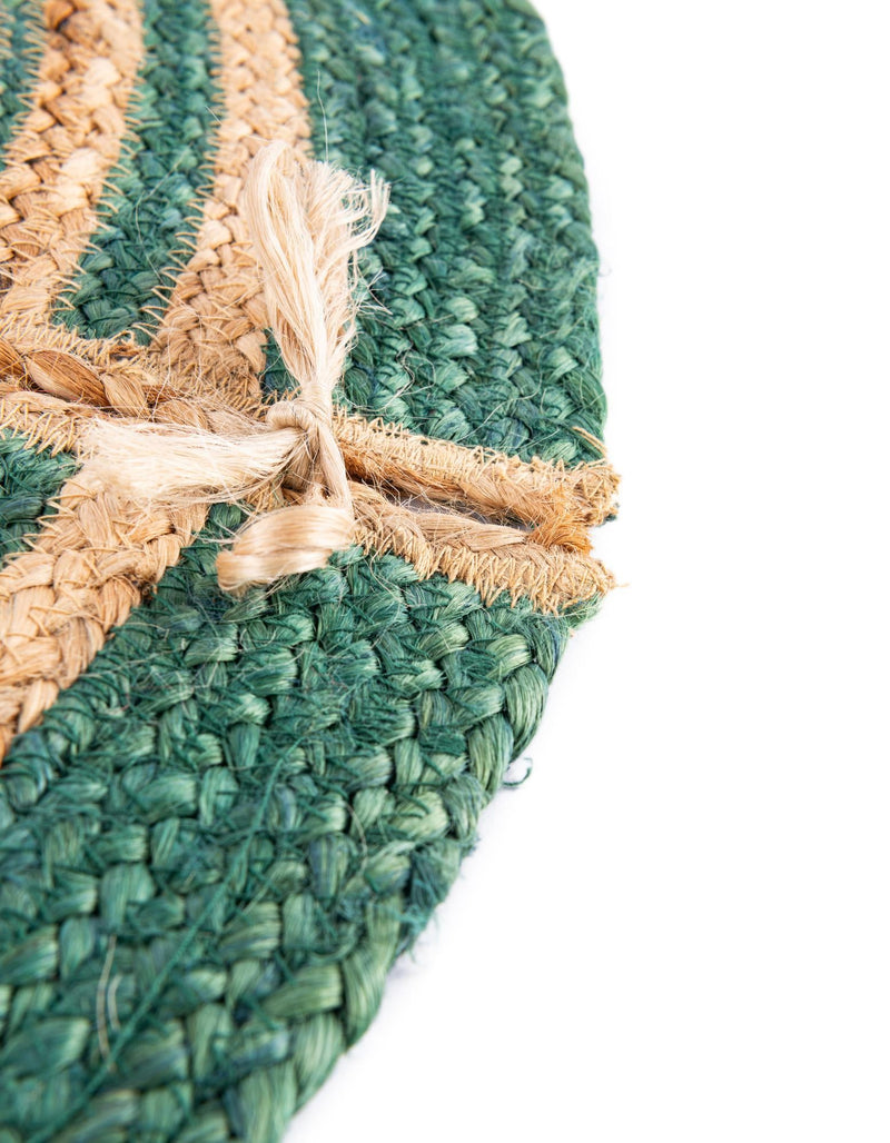 Holiday Hearth Rugs Collection Area Rug - Yuletide Round Natural and Green  lifestyle 29