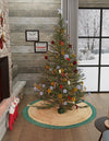 Holiday Hearth Rugs Collection Area Rug - Yuletide Round Green and Natural  lifestyle 16