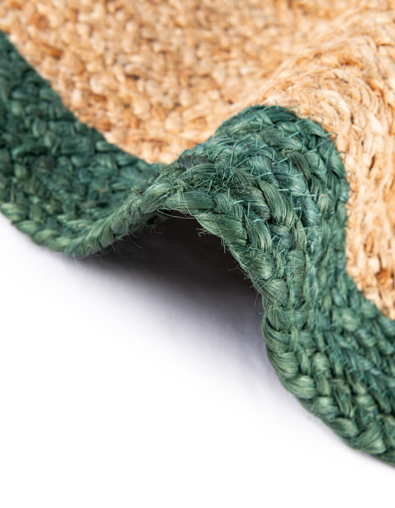 Holiday Hearth Rugs Collection Area Rug - Yuletide Round Green and Natural  lifestyle 56